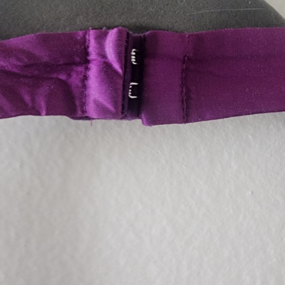 VINTAGE Bebe Purple Ruched Cocktail Dress Halter Neckline - Picture 5 of 13